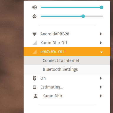 bluetooth tether connect internet