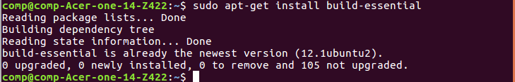 Installing build-essential in Ubuntu